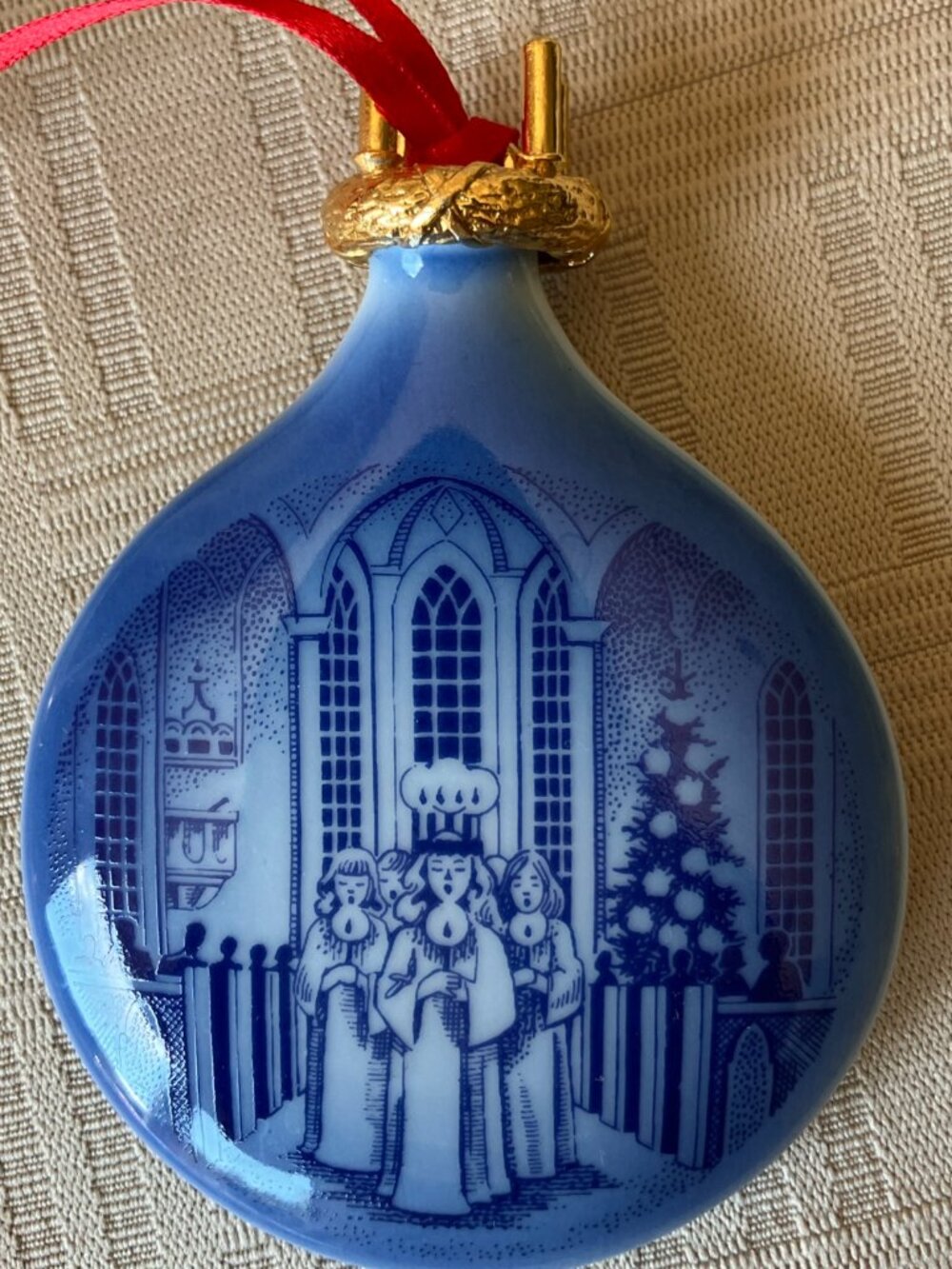 1991 Royal Copenhagen Christmas Drop Ornament Santa Lucia First Year Issue VTG